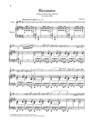 Havanaise Op.83 - Havanaise op. 83 for Violin and Piano