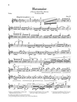 Havanaise Op.83 - Havanaise op. 83 for Violin and Piano