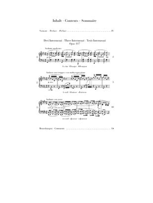 3 Intermezzi Op. 117 pro klavír