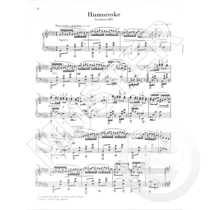 Humoreske Ges-Dur - Op. 101 Nr. 7 - Humoreska pro klavír