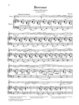 Berceuse for noty pro housle a klavír Op.16