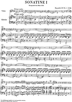 Violin Sonatinas Op.137 pro housle a klavír od