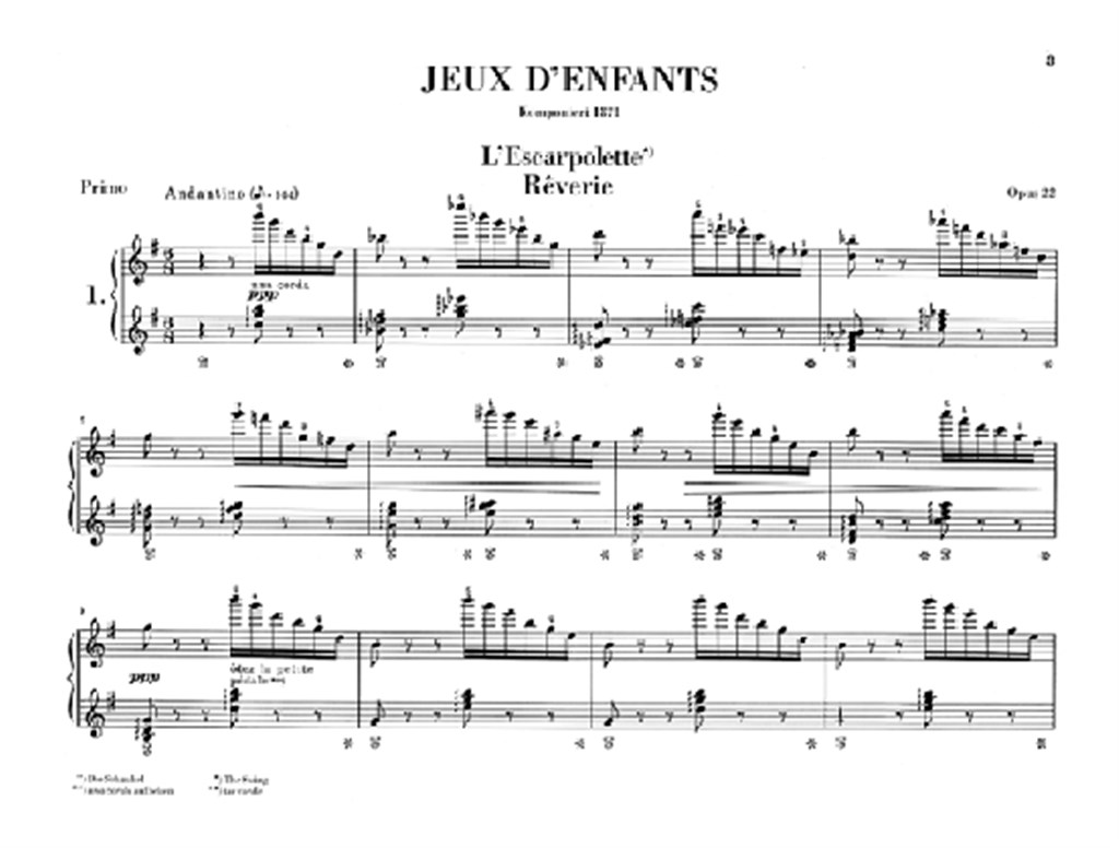 Jeux D'Enfants Op. 22 - noty pro čtyřruční klavír