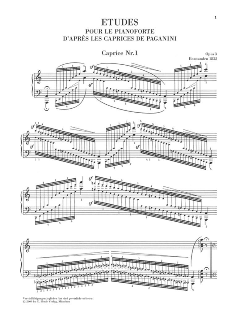 Paganini-Studies Op. 3 And Op. 10 - noty pro klavír