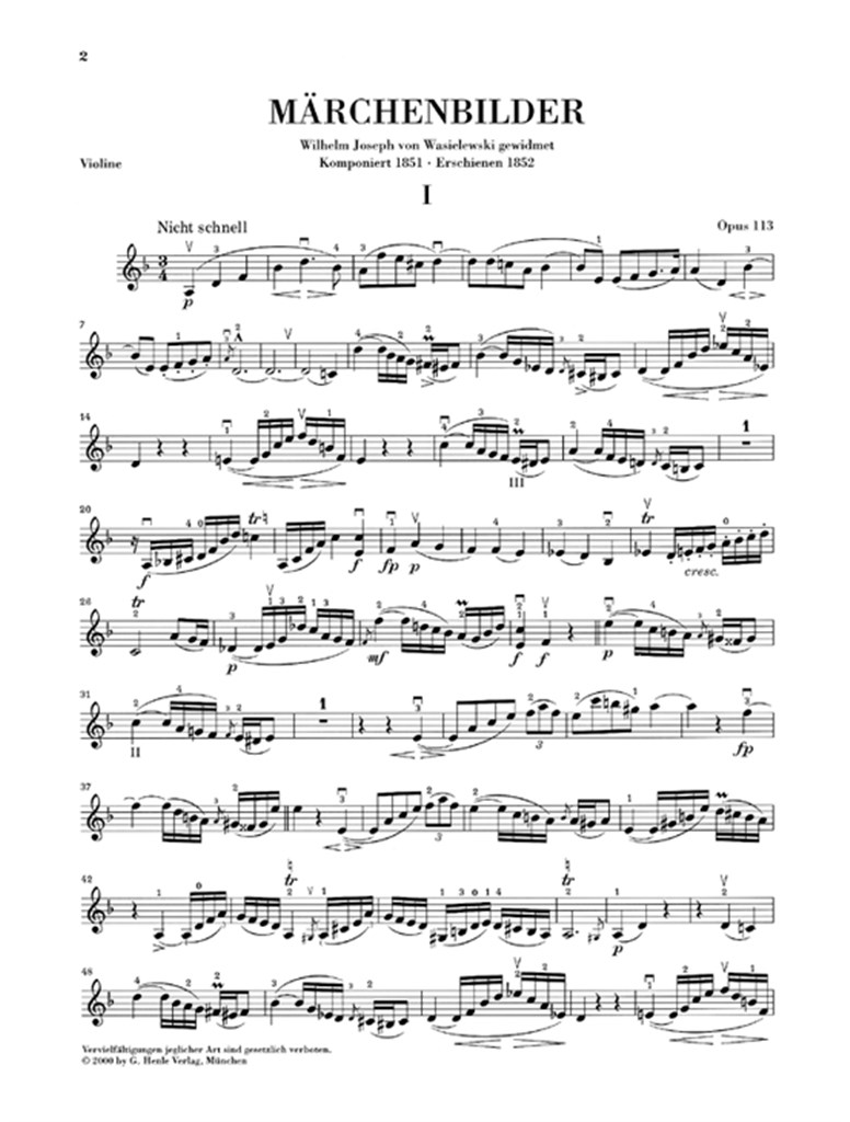 Fairy-Tale Pictures For Violin And Piano Op.113 - noty pro housle a klavír