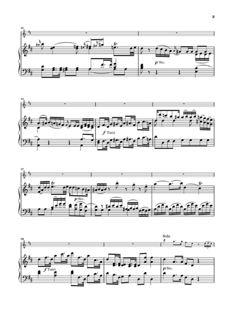 Violin Concerto No.2 In D K.211 - noty pro housle a  klavír