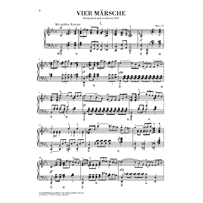 Four Marches Op.76 - Urtext - noty pro klavír