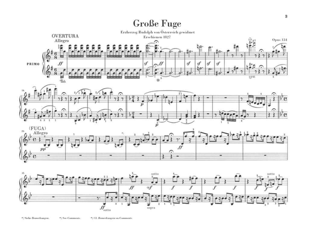 Grand Fugue Op.134 - Piano Four-Hands - pro čtyřruční klavír