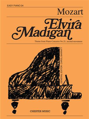 Elvira Madigan v jednoduché úpravě pro klavír