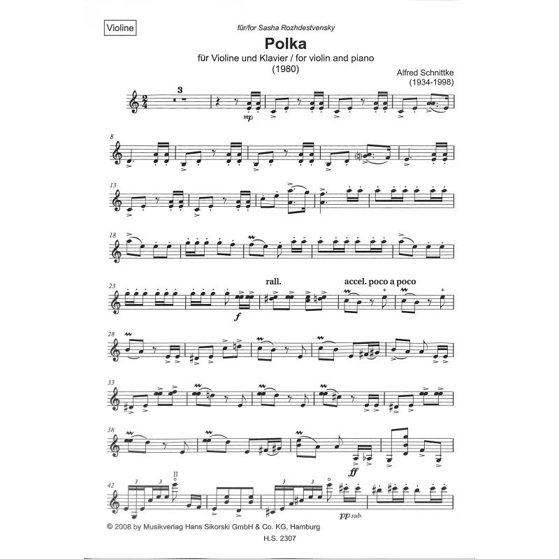 Polka - für Violine und Klavier - pro housle a klavír