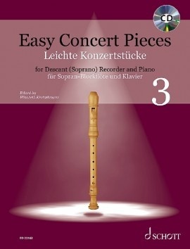 Easy Concert Pieces 3 + CD snadné přednesové skladby pro zobcovou flétnu a klavír