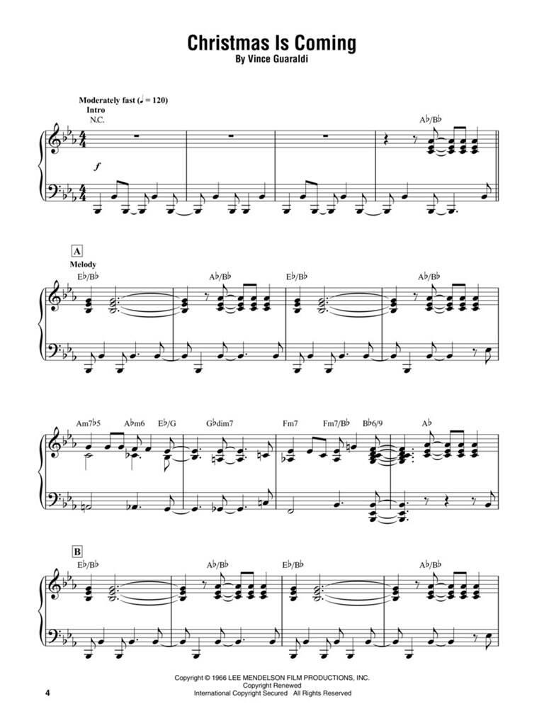 A Charlie Brown Christmas - Artist Transcriptions for Piano - Vánoční koledy a melodie pro klavír