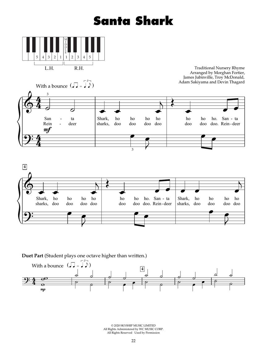 Favorite Christmas Songs for Five-Finger Piano - pro úplné začátečníky hry na klavír