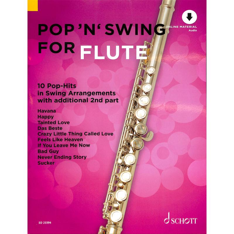 Pop n Swing For Flute - 10 popových skladeb pro 1-2 příčné flétny s akordy pro klavír