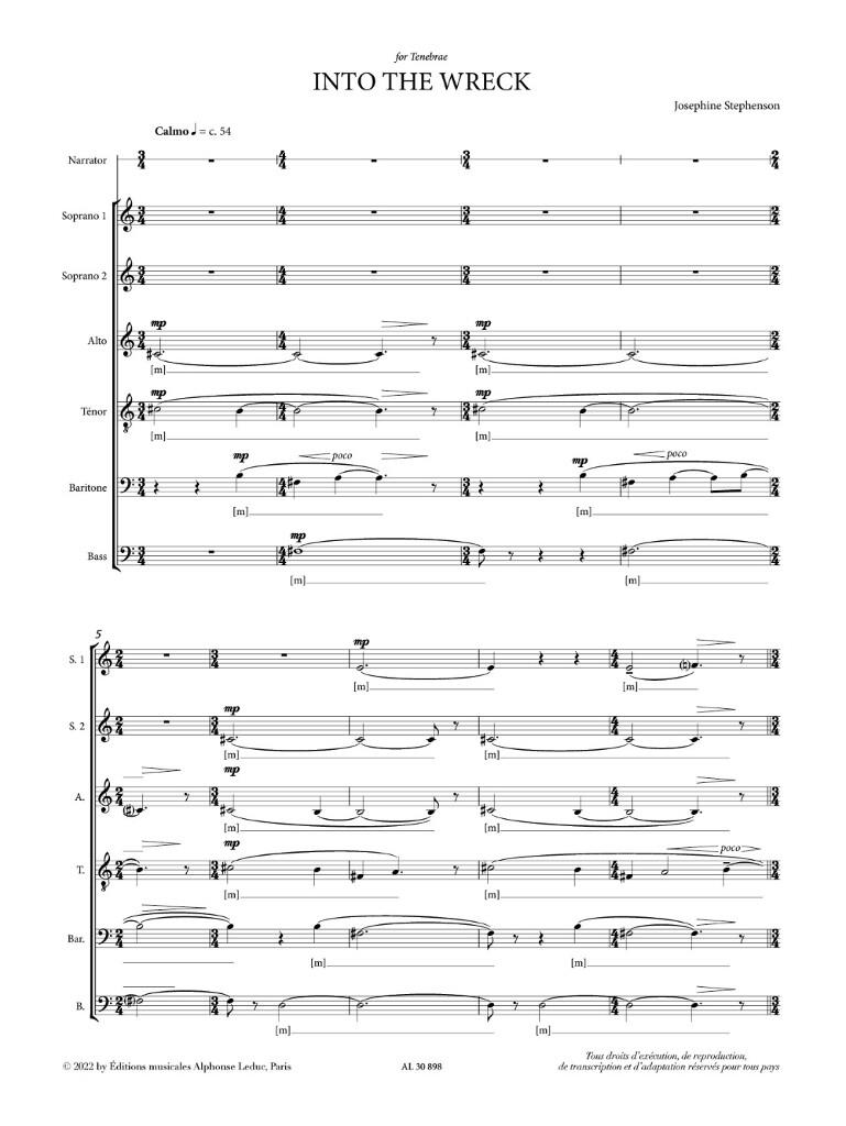 Into the Wreck - pro sbor SATB and Narrator