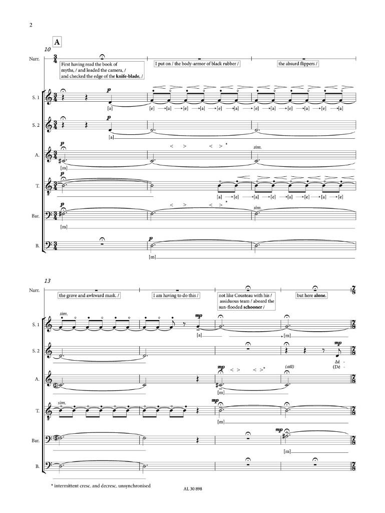 Into the Wreck - pro sbor SATB and Narrator