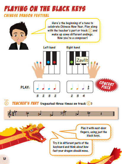 The Lang Lang Piano Method Preparatory Level  - učebnice hry na klavír