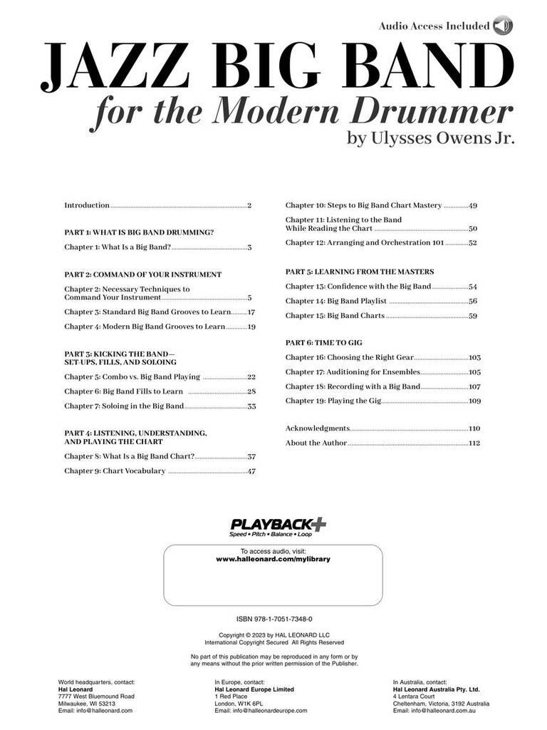 Jazz Big Band for the Modern Drummer - An Essential Guide to Supporting the Large Jazz Ensemble