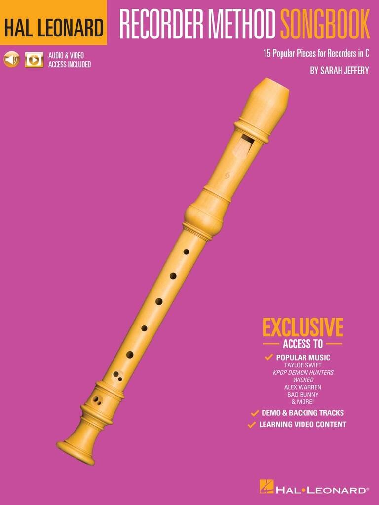 Hal Leonard Recorder Method Songbook - 15 hitů pro zobcovou flétnu se zvukem a videem