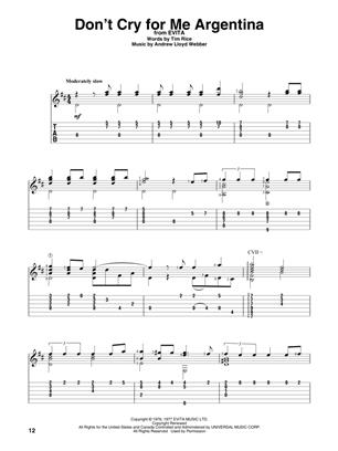 Andrew Lloyd Webber for Classical Guitar - 22 Hit Songs Arranged in Standard Notation and Tab