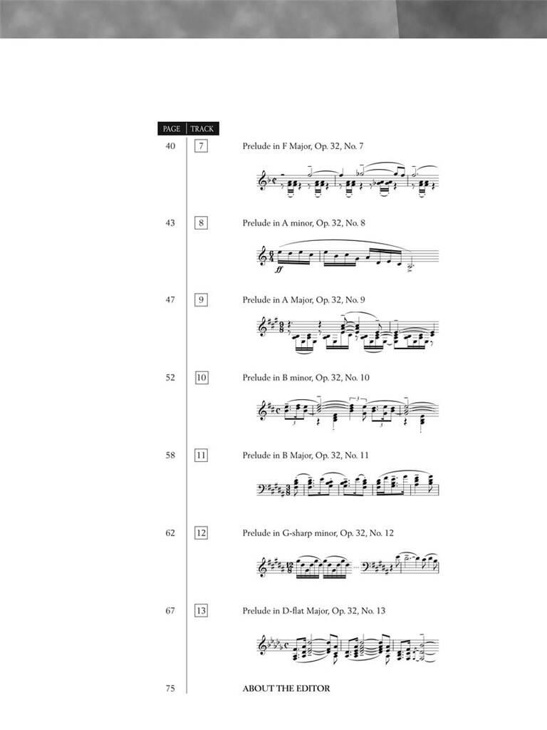 Preludes, Op. 32 - Book/CD - Piano With a CD of Performances - klasické skladby pro klavír