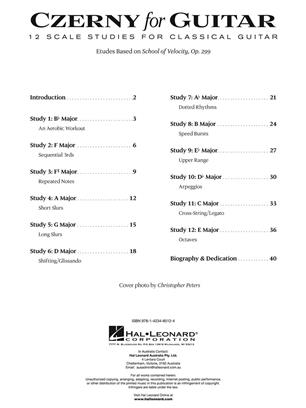 Czerny For Guitar - 12 Scale Studies