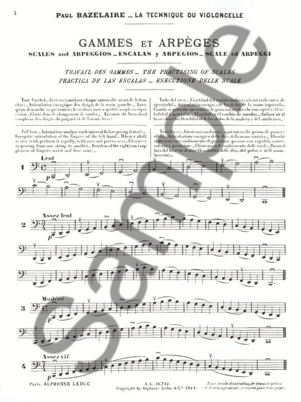 Cello Method - Scales And Arpeggios, Volume 1 - pro violoncello