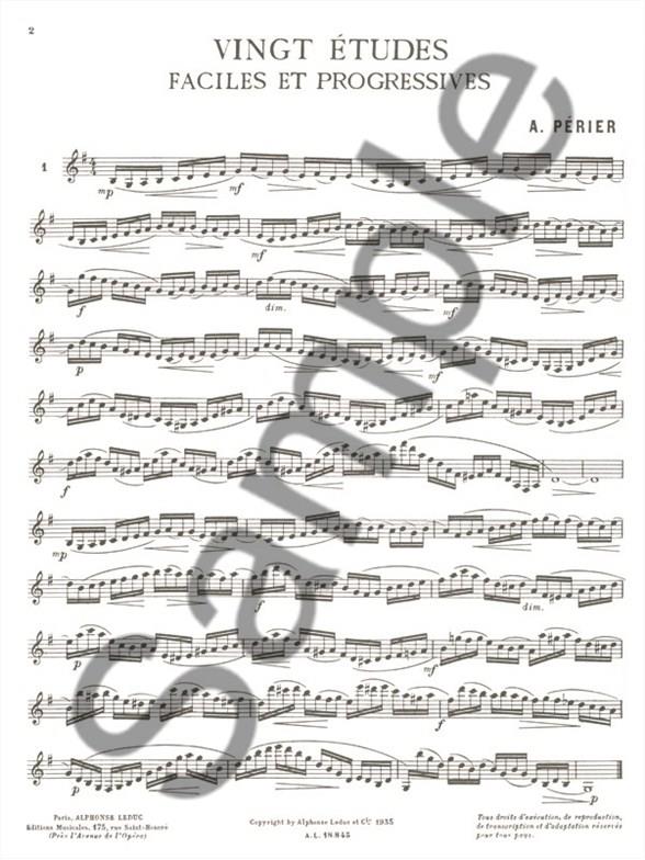 20 Etudes Faciles & Progressives - etudy pro klarinet