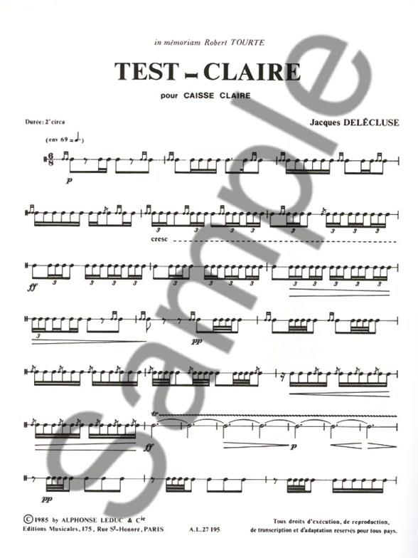 Test-Claire (Snare Drum) - pro bicí nástroje