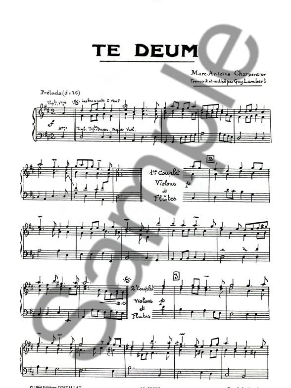 Te Deum - pro zpěv a klavír