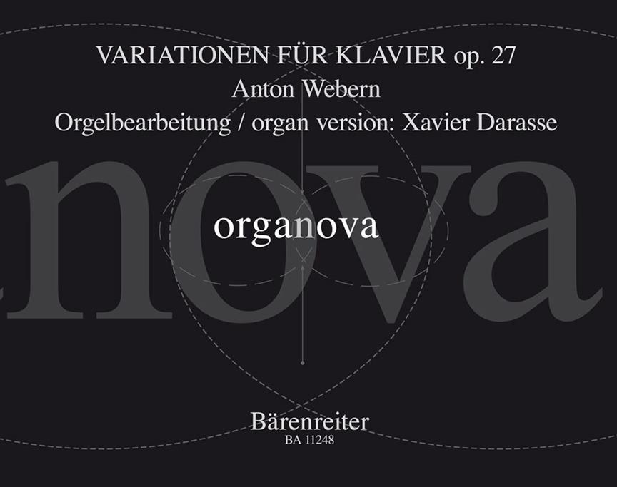 Variationen For Piano Op. 27 - noty pro varhany