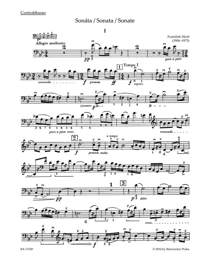 Sonata - for Double Bass and Piano