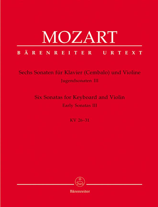 Six Sonatas For Keyboard And Violin KV 26-31 - housle a klavír