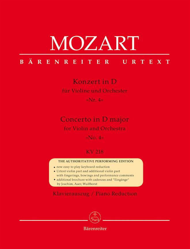 Violin Concerto No.4 in D major K.218 - Piano Reduction - pro housle