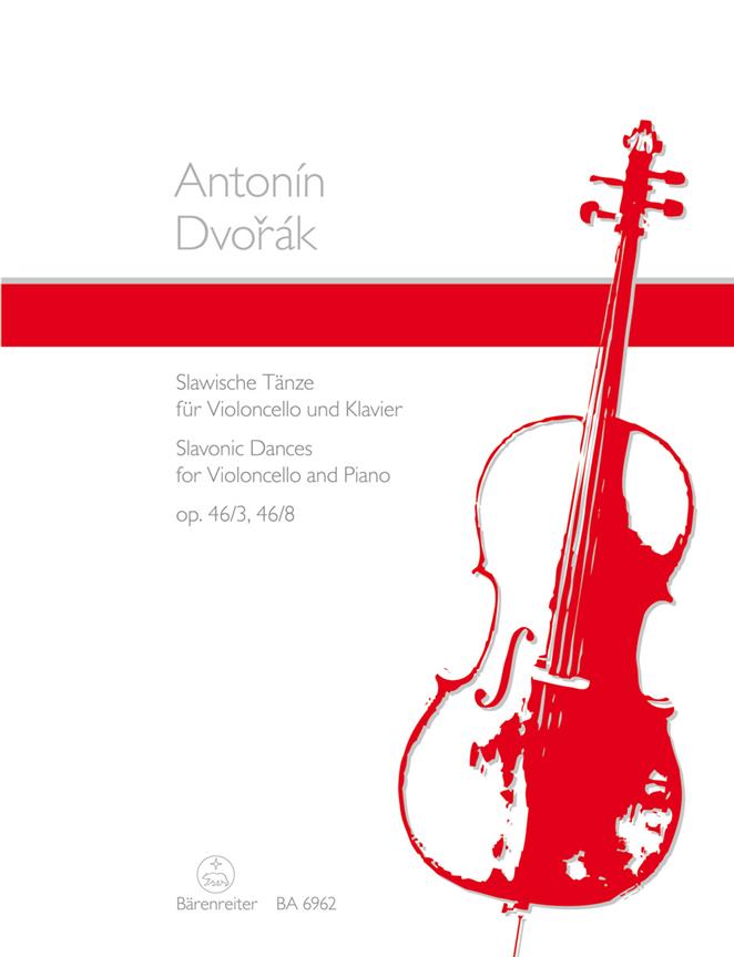 Slavonic Dances for Cello and Piano op. 46/3, 46/8 - for Violoncello and Piano - violoncello a klavír