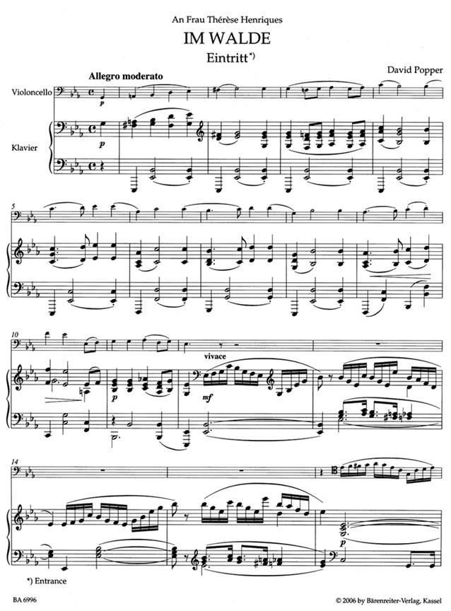 Im Walde Op.50 - violoncello a klavír
