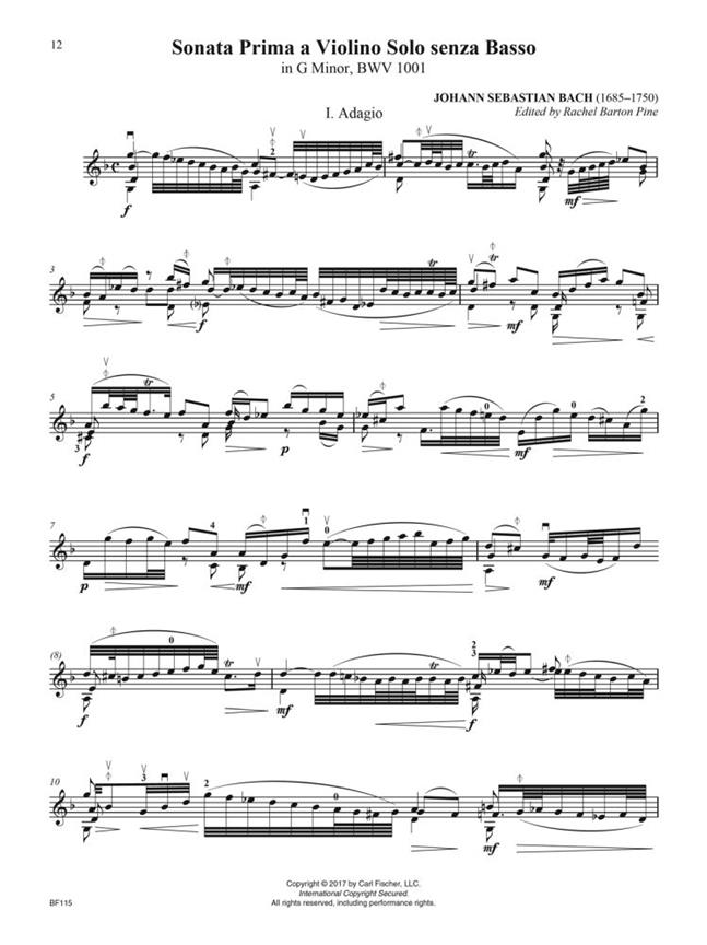 Six Sonatas and Partitas for Violin Alone - pro housle