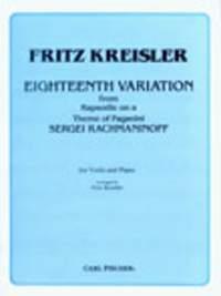Eighteenth Variation - from Rapsodie on a Theme from Paganini Opus 43 - skladby pro housle a klavír