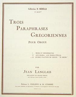 Hymne action de grâce Te Deum - Paraphrase grégorienne n°3 - noty na varhany