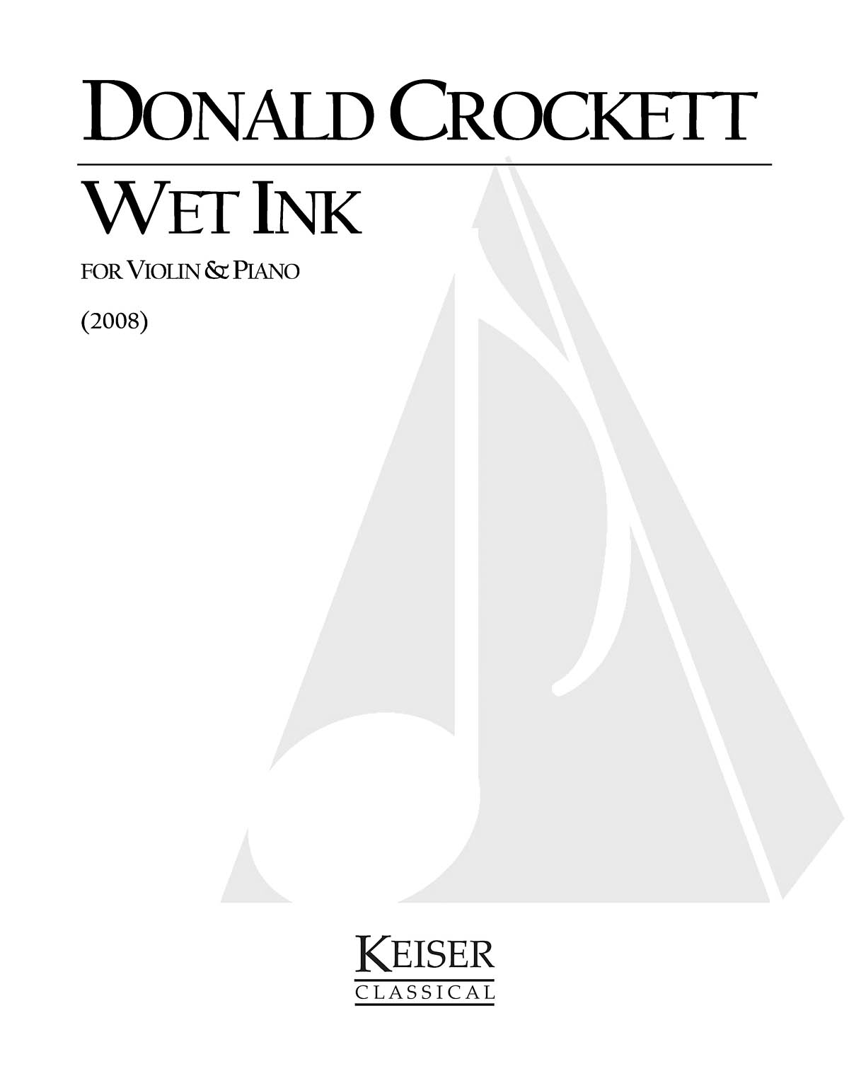 Wet Ink - Violin and Piano - housle a klavír