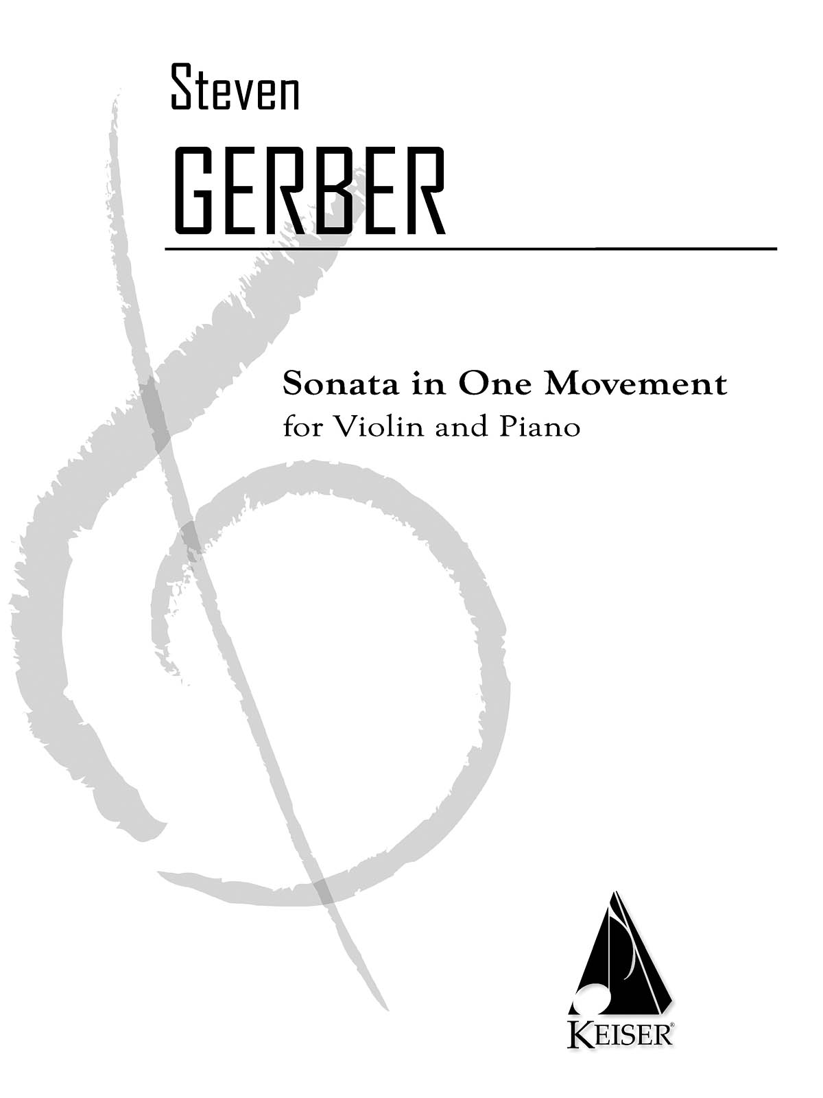 Sonata in One Movement - for Violin and Piano - housle a klavír