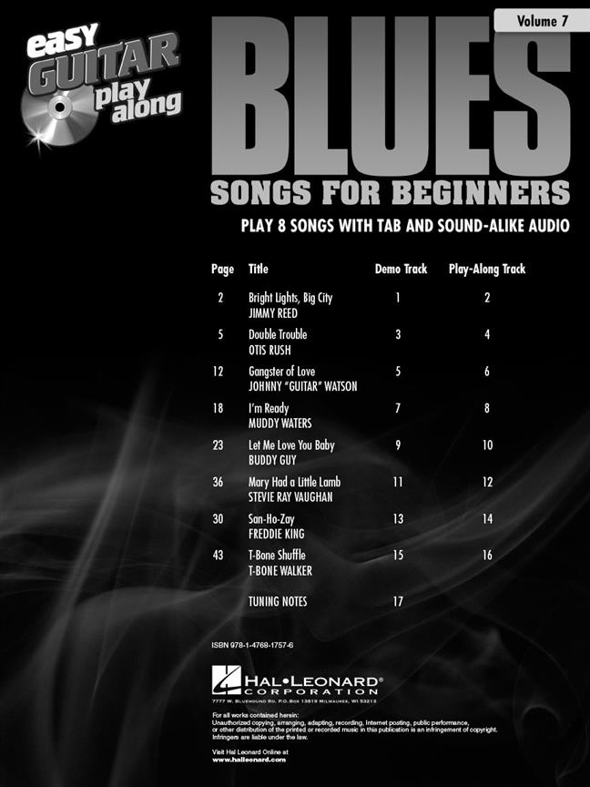 Blues Songs for Beginners - Easy Guitar Play-Along Volume 7