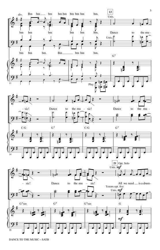 Dance to the Music - pro sbor SATB