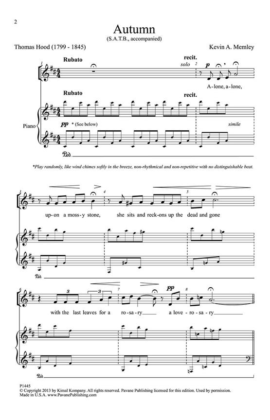 Autumn - pro sbor SATB