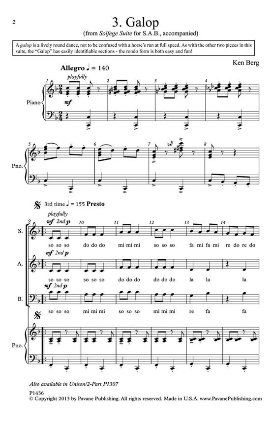 Galop - from Solfege Suite - pro sbor SAB