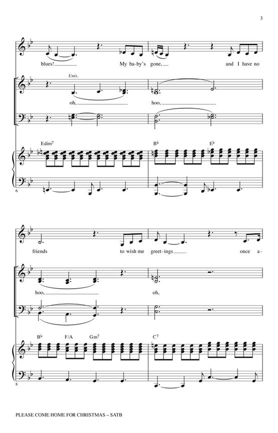 Please Come Home for Christmas - pro sbor SATB