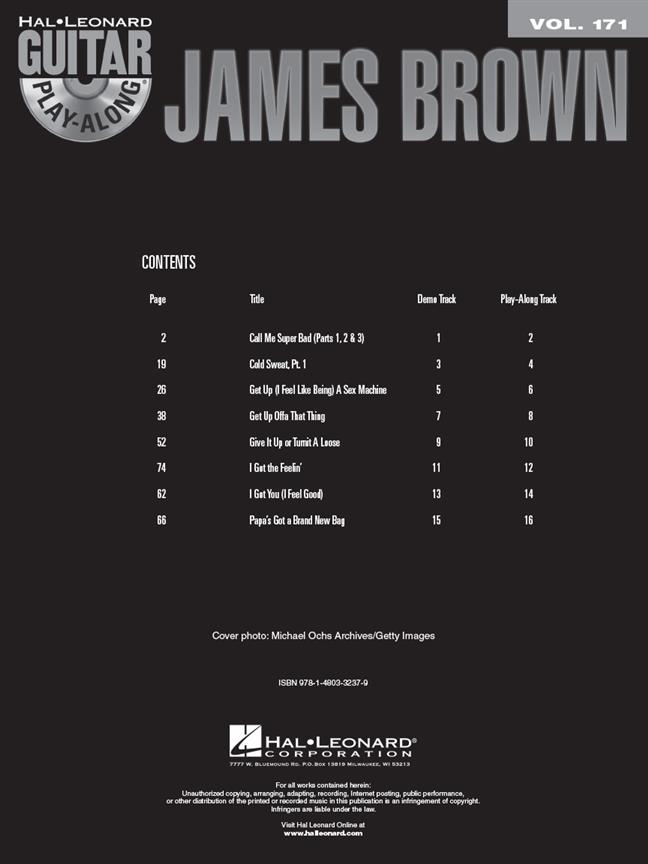 James Brown - Guitar Play-Along Volume 171