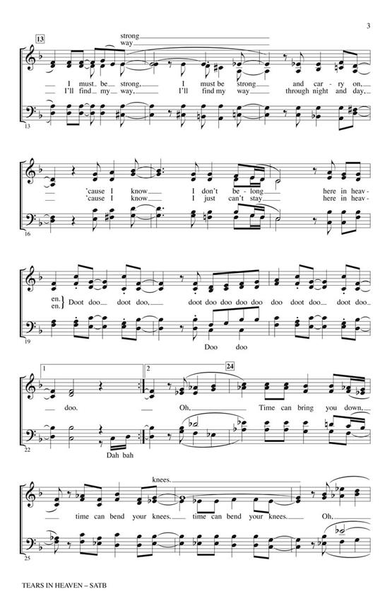 Tears in Heaven - pro sbor SATB