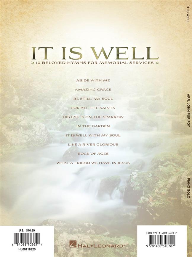 It Is Well - 1 Beloved Hymns for Memorial Services - noty na klavír