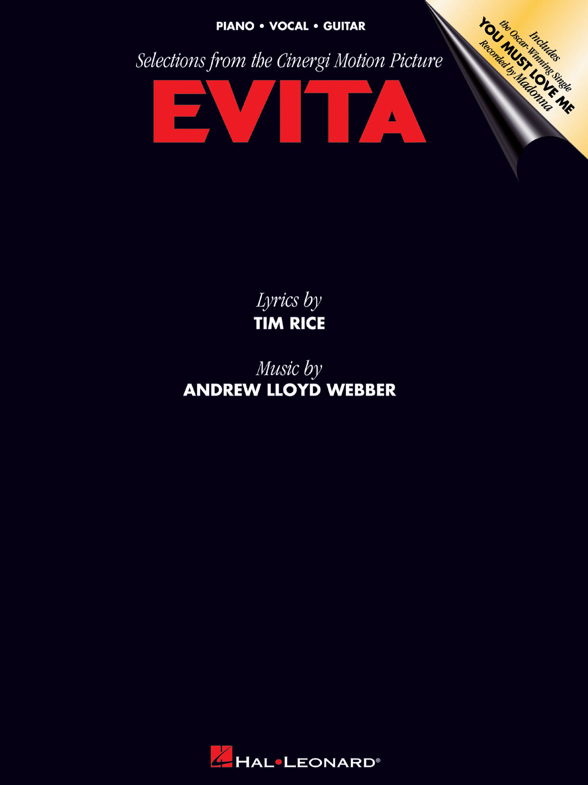 Evita - Selections From The Motion Picture - písně pro zpěv, klavír s akordy pro kytaru